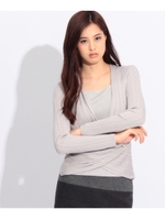 カシュクール風デザインニット/ライトグレー(011)