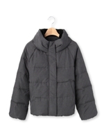 ソフトシャンブレーショート丈比翼ダウンコート/ベージュ(052)