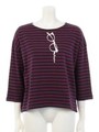 ボンジュールメガネ七分袖Tシャツ/グリーン