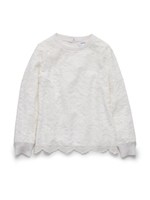 リブ使いレースプルオーバー/NVY