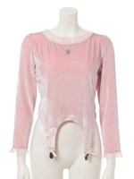 MT ベロアガーターTOPS/ホワイト