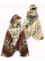 NATIVE HOODED PONCHO/ブルー