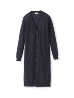 Vネックロングニットカーディガン/オフホワイト(003)