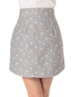 【dazzlin】チューリップ起毛スカート/ブルー