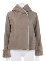 【mystic】ショートフードムートンコート/CAMEL