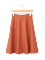 ウールジョーゼットスカート/ダークグレー(013)