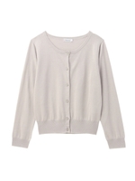 ビジューボタンニットカーディガン/ライトグレー(011)