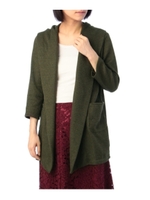 フーデッドワッフルカーディガン/グレー(012)