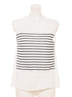 ベスト風レイヤードトップス/カーキ