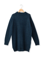 ボトルネックニットチュニック/ベージュ系(055)