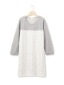 レース×ラメ裏毛ワンピース/ライトグレー(011)