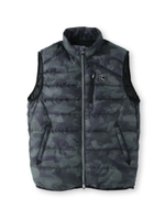 迷彩柄スタンド中綿ベスト/グレー(112)