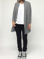 DRAPED CARDIGAN/ブラック