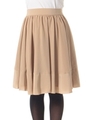 Ladyギャザーフレアミモレスカート/キャメル