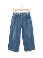 Lee デニムガウチョパンツ/サックス(090)