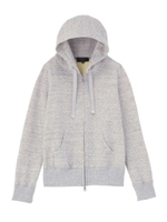 [L]杢調ダブルジップパーカ/グレー(012)