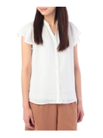 シアーチェックシャツ/オフホワイト(103)