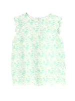 ジャカード織りフラワー柄ブラウス/ベビーピンク(471)