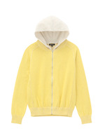 [L]2WAYフード付きジップカーディガン/ブルー(492)