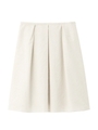 [L]フロントプリーツひざ上丈スカート/ライトベージュ(051)