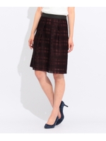 アンチェックレーススカート/ワインレッド(263)