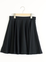 ウール混サーキュラースカート/グレー