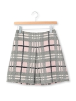シャギーチェックスカート/ピンク系(270)