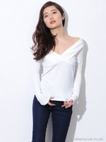 バストクロスカットトップ/WHITE