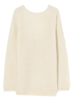 Back UネックニットTOP/WHITE
