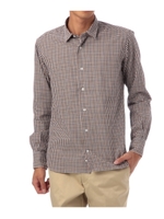 ORIAN チェック柄ベーシックシャツ/ブラウン系(242)