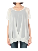 シアーボーダープルオーバー+キャミソールSET/ホワイト(302)