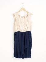 ドレープノースリドレス/ネイビー