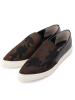 ハラコポインテッドトゥスリッポン/ダークグリーン(123)