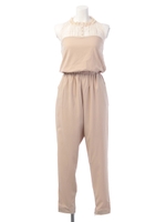 ホルターブラウスロンパース/ベージュ