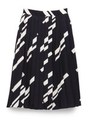 幾何プリントプリーツスカート/NVY