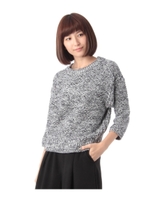 鹿の子編みニット/オフホワイト(003)