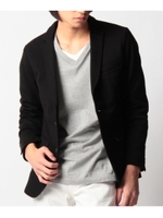 背裏つき鹿の子ジャケット/ブラック(019)