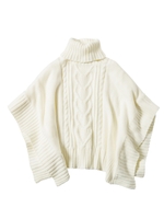 ＳＡＬＯＮ　ｂｙ　ＰＪ／モーニングケーブルニットポンチョ/ヘザーグレー