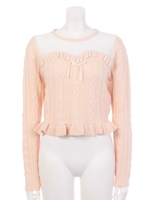 VR Roseフリルニット/ピンク