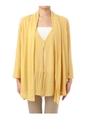 W前立てカットカーディガン/イエロー系(032)
