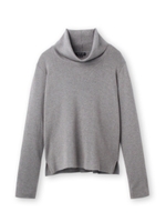 [L]タートルネックリブニット/ライトグレー(911)