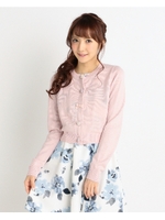 【LIZ LISA】ビジュボタンカーディガン/ピンク