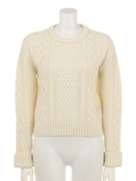 アルパカケーブルニット/ネイビー