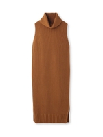 オフタートルリブニットワンピース/マスタード(033)