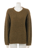 ブークレークルーネックプルオーバー/ブラック