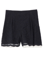 ペイズリーレースキュロットパンツ/サックス(090)