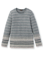 マルチボーダー切り替えニットプルオーバー/レッド(062)