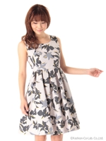 花柄ワンピ/ホワイト