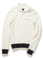 モヘアトリミングアンゴラニット/ホワイト