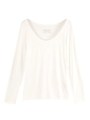 HEAT FINE UネックロングTシャツ/ネイビー